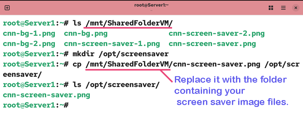Screen saver image files