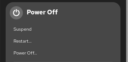 GNOME power button options