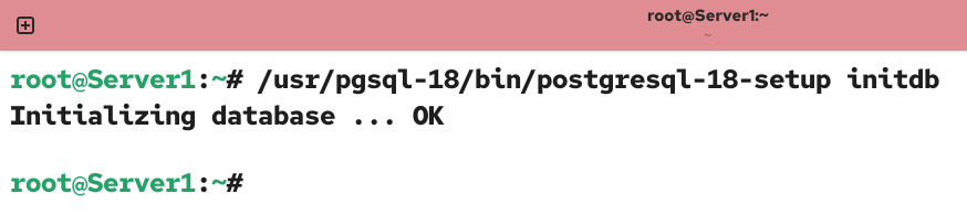 Initializing database
