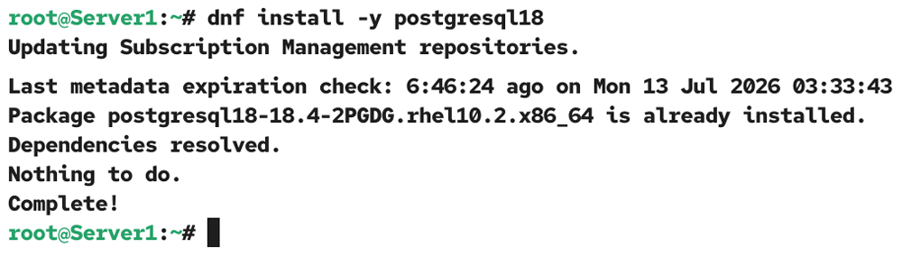 Installing the PostgreSQL client