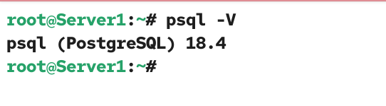 Displaying the PostgreSQL server version information