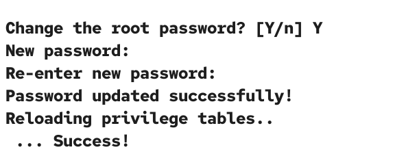 Setting a password