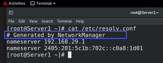 default resolv conf file