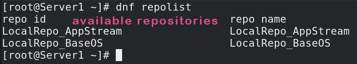 dnf repolist