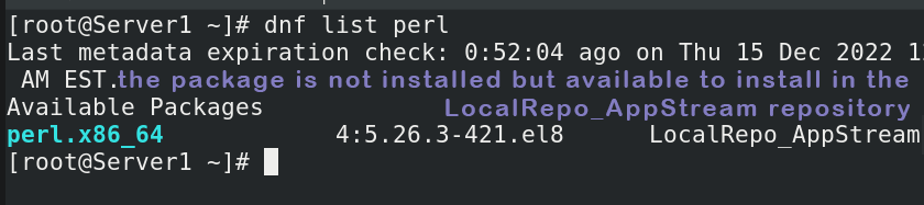 dnf list perl
