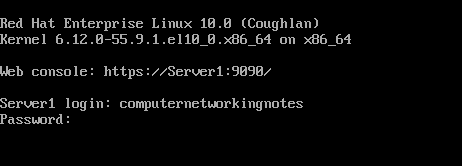 Login screen CLI