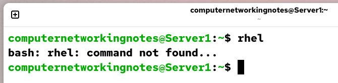 COMMAND NOT FOUND