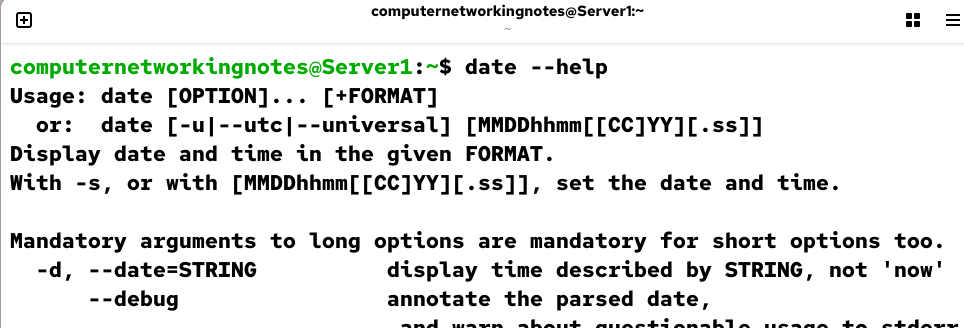 Help option