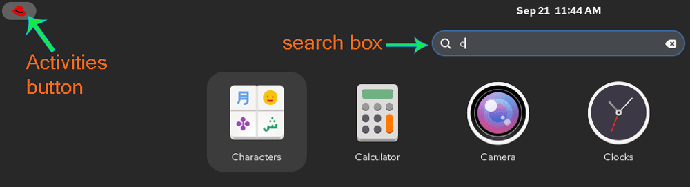 The search box