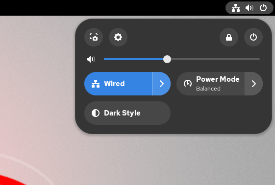 The system menu