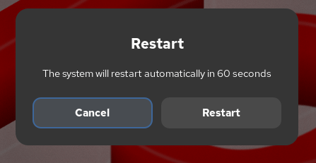the restart option