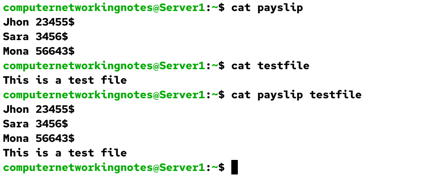 Viewing contents of a file