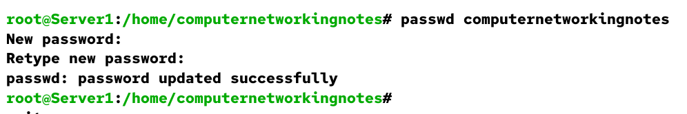 Changing password for others
