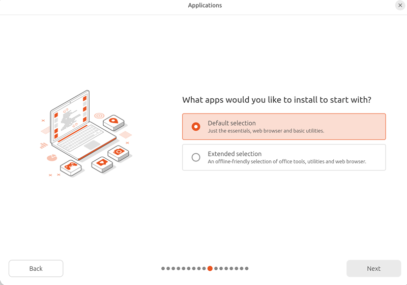 select the applications