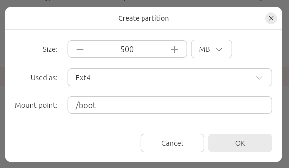 the boot partition