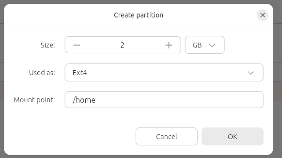 the home partition