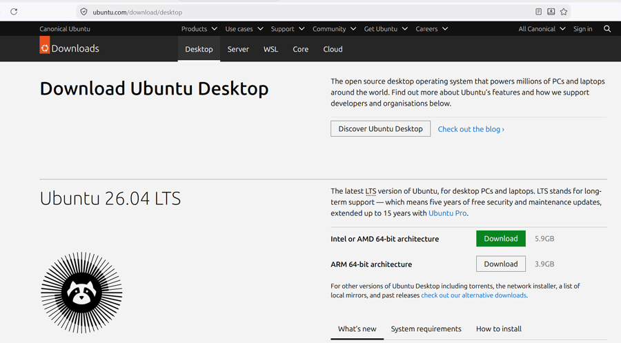 Downloading Ubuntu
