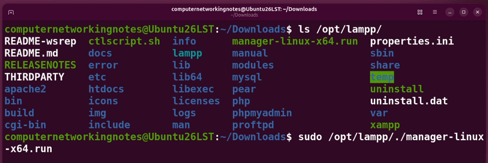 Verifying XAMPP