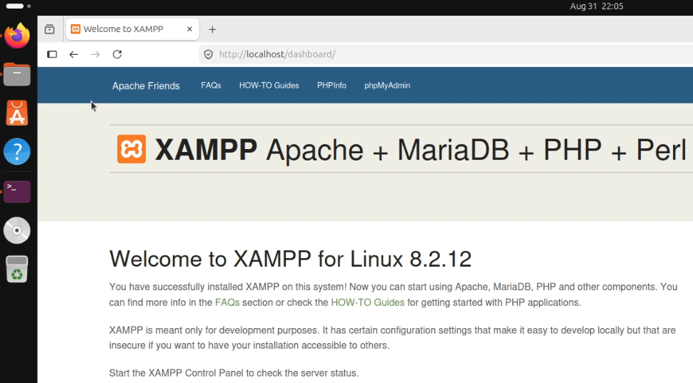 Verifying web server