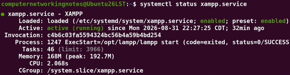 verifying xampp
