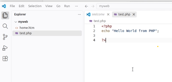 A PHP file in Code