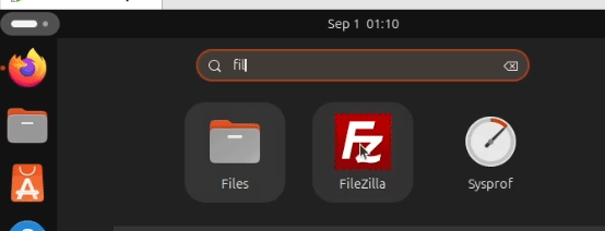 opening filezilla